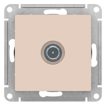 Розетка TV SE AtlasDesign оконечная 1DB, бежевая, механизм - Электрика, НВА - Выключатели и розетки - Розетки - . Магазин оборудования для автономного и резервного электропитания Ekosolar.ru в Казани