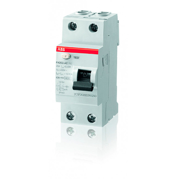 ABB FH202AC УЗО 2P 40A 30mA (AC) - Электрика, НВА - Модульное оборудование - Узо - . Магазин оборудования для автономного и резервного электропитания Ekosolar.ru в Казани