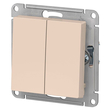 Переключатель Schneider Electric AtlasDesign 2-клавишный сх.6, 10АХ, бежевый механизм - Электрика, НВА - Выключатели и розетки - Выключатели - . Магазин оборудования для автономного и резервного электропитания Ekosolar.ru в Казани