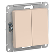 Переключатель Schneider Electric AtlasDesign 2-клавишный сх.6, 10АХ, бежевый механизм - Электрика, НВА - Выключатели и розетки - Выключатели - . Магазин оборудования для автономного и резервного электропитания Ekosolar.ru в Казани