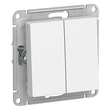 Выключатель Schneider Electric AtlasDesign 2-клавишный сх.5, 10АХ, белый, механизм - Электрика, НВА - Выключатели и розетки - Выключатели - . Магазин оборудования для автономного и резервного электропитания Ekosolar.ru в Казани