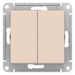 Выключатель Schneider Electric AtlasDesign 2-клавишный сх.5, 10АХ, бежевый, механизм - Электрика, НВА - Выключатели и розетки - Выключатели - . Магазин оборудования для автономного и резервного электропитания Ekosolar.ru в Казани