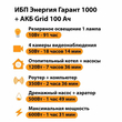 ИБП для котла Энергия Гарант 1000 + Аккумулятор Grid 100 Ah 12 v (600Вт - 91мин) - ИБП и АКБ - ИБП для котлов - . Магазин оборудования для автономного и резервного электропитания Ekosolar.ru в Казани